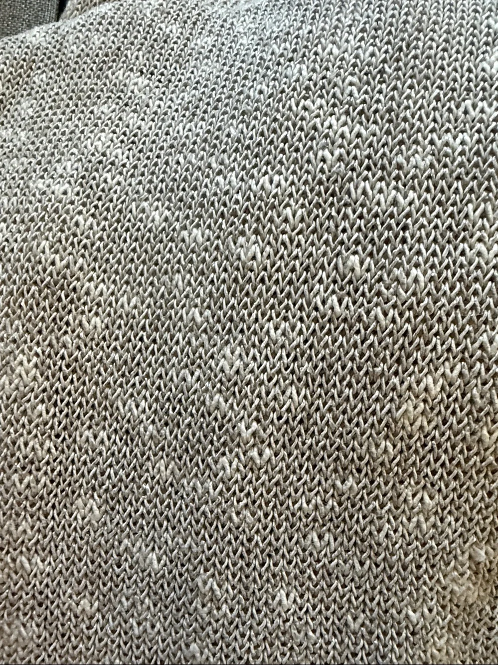 Eileen Fisher Heathered Light Gray/Tan/Taupe Open Front Cardigan Large